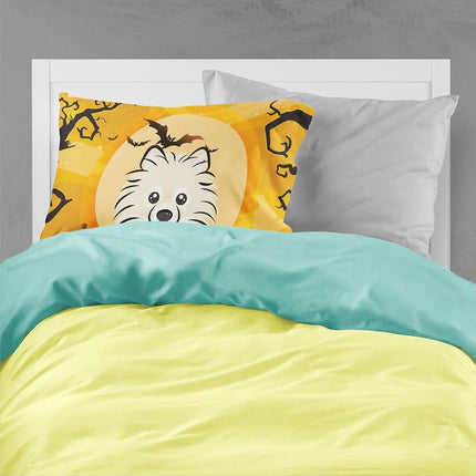 Caroline's Treasures BB1765PILLOWCASE Funda de almohada estándar de tela de pomerania de Halloween, estándar, multicolor