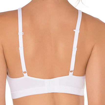 Fruit of the Loom Women's Wirefree Cotton Bralette Bra, Opaque, Heather Grey/White, 38C (Pack of 2)