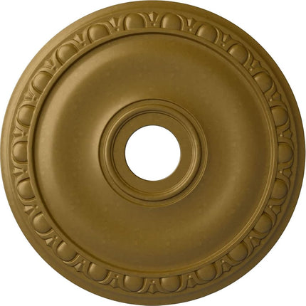 20"OD x 3 5/8"ID x 1"P Jackson Ceiling Medallion (Fits Canopies up to 5 1/8"), Hand-Painted Gold