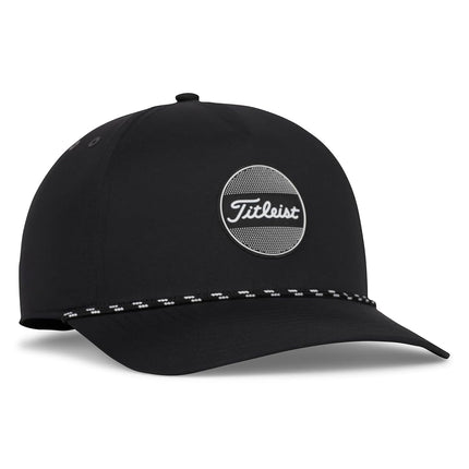 Gorra de golf Titleist Boardwalk Rope para hombre, negro/blanco