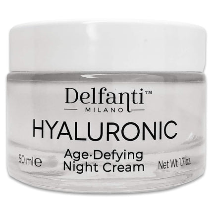 Delfanti Milano - Duo Acide Hyaluronique | Crème de Jour & de Nuit Anti-Âge [2 x 50mL] | Aux Oméga 6 & Multi-Vitamines | Fabriqué en Italie