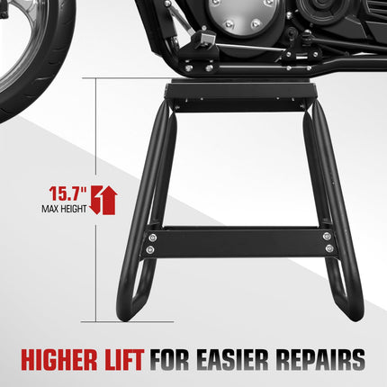 DNA MOTORING Soporte universal para motocicleta de cross Capacidad de 1000 libras Soporte para panel de motocicleta de cross Soporte de caja para mantenimiento de motocicleta de cross resistente Negro TOOLS-00779