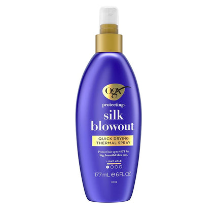 OGX Protecting + Silk Blowout Quick Drying Thermal Spray, 6 Fl Oz (Pack of 1)