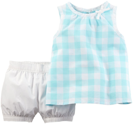 Carter's Girls' 2 Pc Playwear Sets 259g129, Plaid,