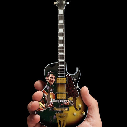 AXE HEAVEN EP-361 Elvis Presley 1968 Comeback Special Hollow Body Mini Guitar Replica Collectible, Gold