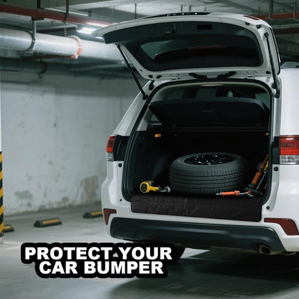 Zpana Large Bumper Guard for Cars, 38 x 25 Inch Foldable Vehicle Rear Bumper Cargo Protector Mat Prevent Scratches During Loading & Unloading, Auto Trunk Pad, Universal for SUV Van Truck