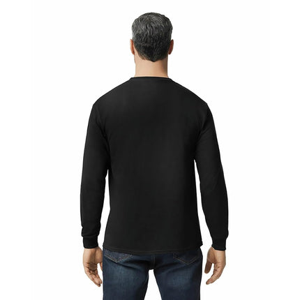 Gildan Men's Heavy Cotton Long Sleeve T-Shirt, Style G5400, 2-Pack, Black, XXX-Large
