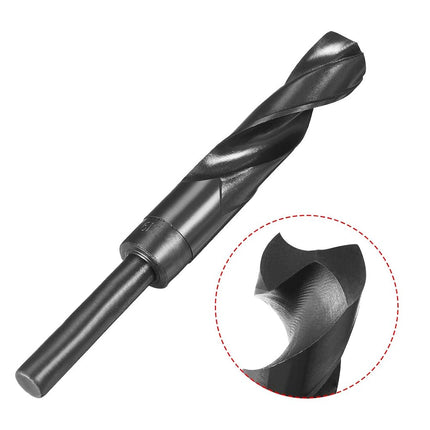 uxcell Reduced Shank Drill Bit 19mm Black Nitride Coated with 1/2 Inch Straight Shank, High Speed Steel HSS 9341 Twist Drill Bit for Stainless Steel Alloy Metal Plastic