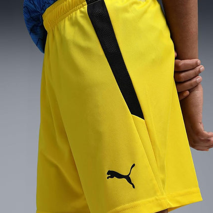 PUMA Kids' TeamLIGA Shorts, Cyber Yellow Black, Small