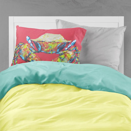 Caroline's Treasures MW1096PILLOWCASE Crab Seafood One Moisture Wicking Fabric Standard Pillowcase, Large, Multicolor