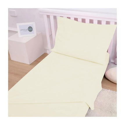 Juego de sábanas para niños pequeños de punto de jersey de algodón 100% natural American Baby Company, crudo, suave y transpirable, para niños y niñas