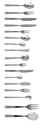Fortessa Spada 18/10 Stainless Steel Flatware, 5 Piece Place Setting, Service for 1