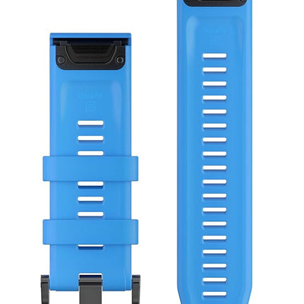 Garmin 26mm QuickFit watch band, Silicone, Cyan Blue