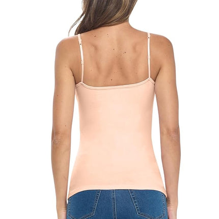 Natural Uniforms Women's Basic Camisole with Adjustable Spaghetti Strap Tank Top (Nude, X-Large)