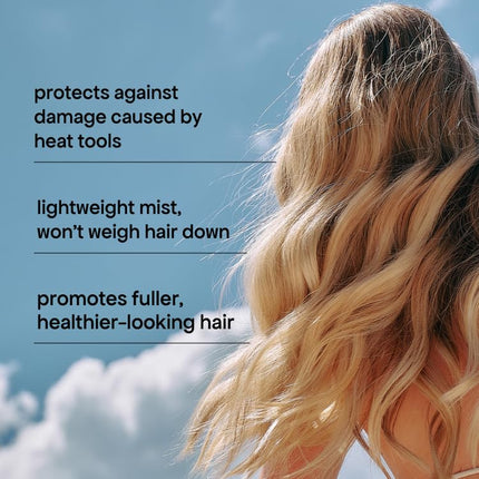 BondiBoost Heat Protectant Spray 4.23 fl oz - Thermal Hair Protection from Heat Styling - Light Weight Formula - Sulfate + Paraben Free, for Women + Men - Vegan/Cruelty-Free - Australian Made