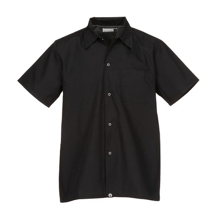 Chef Works Men's Utility Cook Shirt, Black, XS