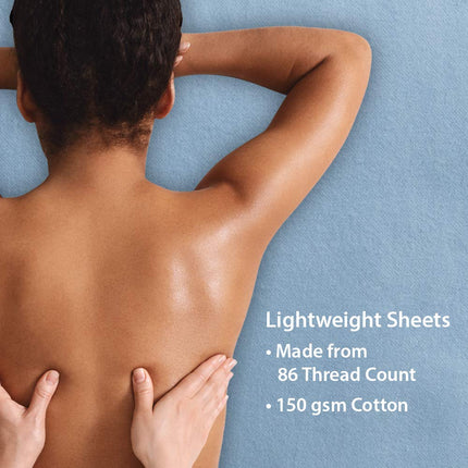 ForPro Premium Flannel 3-Piece Massage Sheet Set, Wisteria, for Massage Tables, Includes Massage Flat Sheet, Massage Fitted Sheet, and Massage Fitted Face Rest Cover