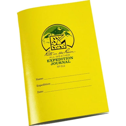 Rite in the Rain Weatherproof Stapled Notebook, 4.625" x 7", Yellow Cover, Expedition Journal (No. 512)