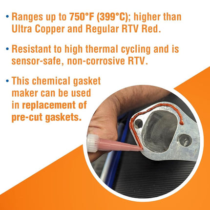 Permatex Optimum Red High Temperature Gasket Maker 13 oz