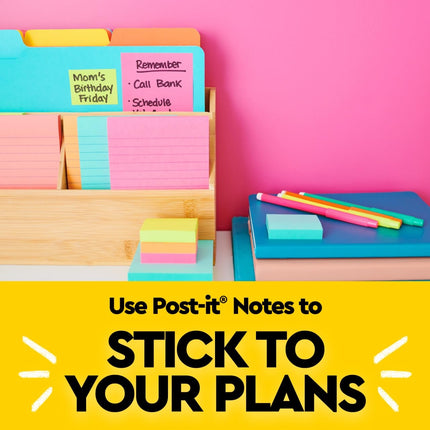 Post-it Notes, 3 in x 3 in., 18 Sticky Notes Pads, 100 Sheets per Pad, Poptimistic Collection, School Supplies and Oﬃce Products, The Original Post-it Note