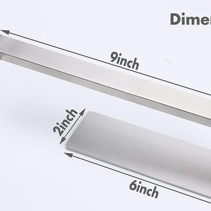 Vanloory Hand Towel Holder, Strong Self Adhesive Hand Towel Ring, Thicken SUS304 Stainless Steel Hand Towel Bar/Rack, No Drilling Modern Hand Towel Hanger (Brushed Nickel, 9 in)