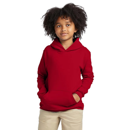 Hanes Boys' Eco Smart Pullover Hoodie, Deep Red, Small