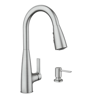 Moen 87627SRS Haelyn Single-Handle Pull-Down Sprayer Kitchen Faucet with Reflex and Power Clean, Spot Resist Stainless