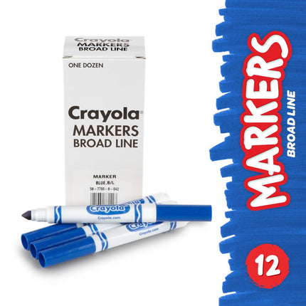Crayola Marcadores Lavables a Granel, 12 unidades, Azul