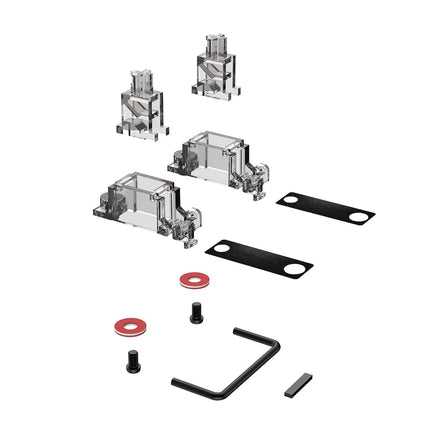DUROCK Stabilizer V2, Screw in Stabilizers with 2u 6.25u 7u Wires, PCB Mount Keyboard Stabilizers for Mechanical Keyboards (V2 Smokey Black 100% Kit)