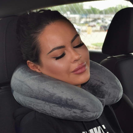 World's Best Feather Soft Microfiber Neck Pillow, Charcoal,12 x 13 x 4
