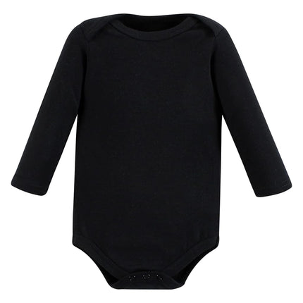 Hudson Baby Lot de 3 bodies en coton à manches longues pour bébé garçon, motif ourson brun, 6-9 mois