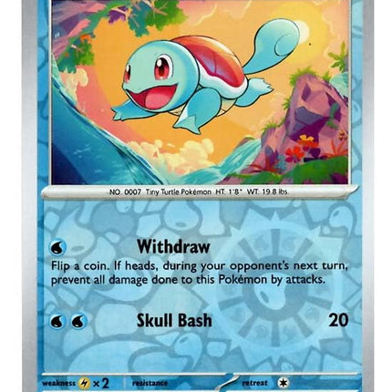 Pokemon -Squirtle 007/165 + That Chunky Yellow Mou
