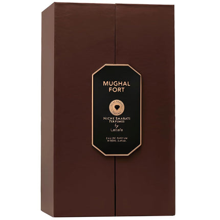 Niche Emarati Mughal Fort Eau de Parfum 100ml by Lattafa – Unisex Spicy Sweet Fragrance – Cardamom, Caramel, Cedarwood, Vanilla, Amber & Musk – Long-Lasting Oriental Perfume