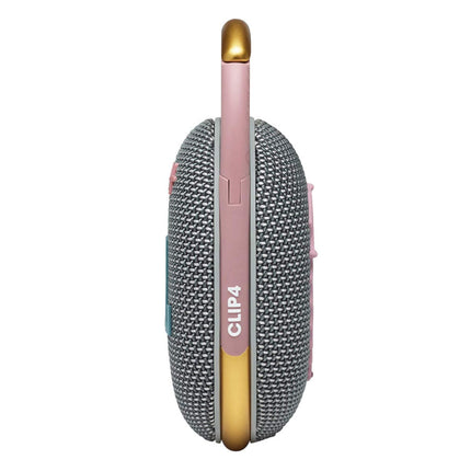 JBL Clip 4 - Mini enceinte Bluetooth portable, son puissant et basses percutantes, mousqueton intégré, étanche à l'eau et à la poussière IP67, 10 heures d'autonomie, enceinte pour la maison, l'extérieur et les voyages (Gris)