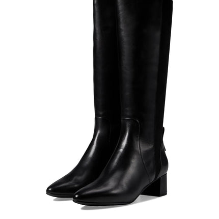 Cole Haan Women's The Go-to Block Heel Tall Boot 45mm Fashion, Black Leather, 8.5 UK