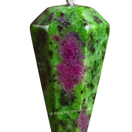 Ruby Zoisite Crystal Pendulum for Divination - Dow