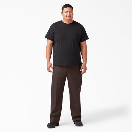 Dickies Men's Loose Fit Double Knee Work Pants, Dark Brown, 44W x 30L