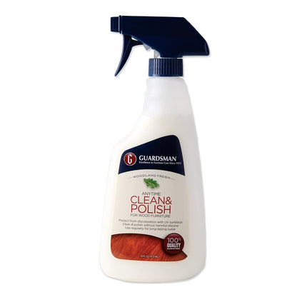 Guardsman Clean & Polish For Wood Furniture - Woodland Fresh - 16 oz Spray - Silicone Free, UV Protection - 461100