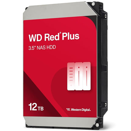 WD Red Plus 12TB NAS 3.5" Internal Hard Drive - 7200 RPM, SATA 6Gb/s, CMR, 256MB Cache