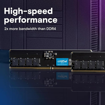 Crucial DDR5 RAM 16GB 4800MHz, Desktop Computer Memory, CL40 - CT16G48C40U5