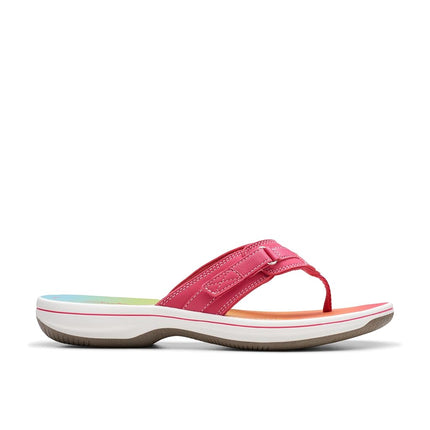 Clarks Women's Breeze Sea Flip-Flop, Bright Pink Ombre, 8 UK