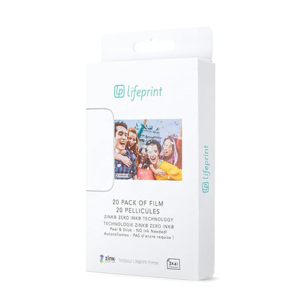 Lifeprint 20 Pack of Film for Lifeprint Augmented Reality Photo and Video Printer. 3x4.5 Zero Ink Sticky Backed Film