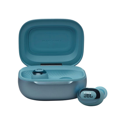 JBL Live Buds 3 - Auriculares intrauditivos True Wireless con cancelación de ruido, 40 horas de reproducción total, carga inalámbrica, 6 micrófonos para llamadas perfectas, conexión multipunto, resistencia al agua y al polvo IP55 (azul)