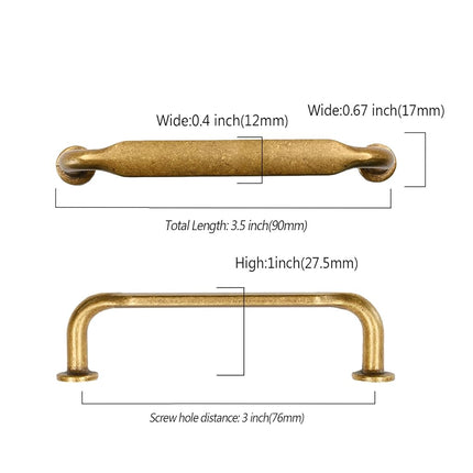 Asidrama 10 Pack 3 inch Antique Brass Kitchen Cabinet Handles