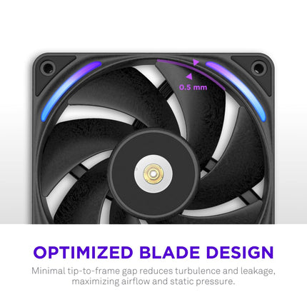 NZXT F360X - 360mm Single-Frame PWM RGB Performance Fan - Black