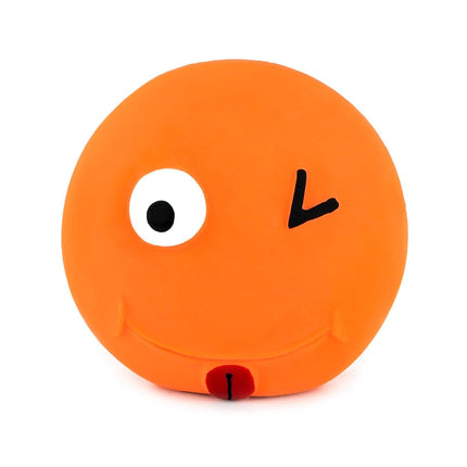 Chiwava 4 Pack 2.8'' Latex Squeaky Dog Toy Smiley Face Balls Interactive Fetch Play for Small Dogs