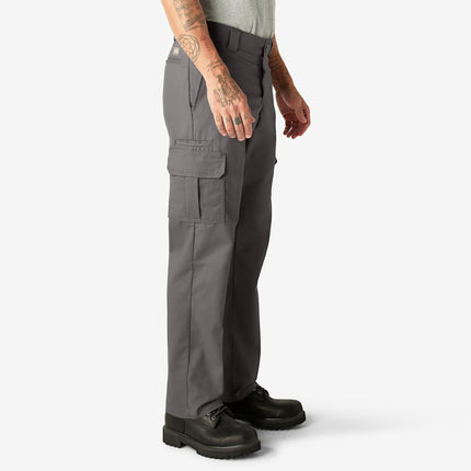 Dickies Pantalones cargo de ajuste regular con flexibilidad para hombre, gris grafito, 48W x 32L