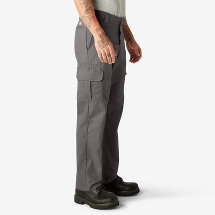 Dickies Pantalon Cargo Homme Coupe Droite Flex, Gris Gravier, 50W x 32L