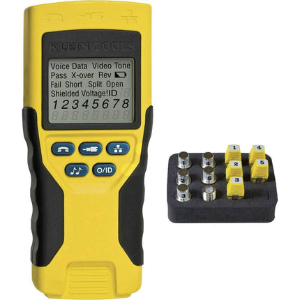 KLEIN TOOLS Cable Tester, VDV Scout Pro 2 Traces and Tests Coax, Data, Telephone Cable with Remotes VDV501-823 Yellow/Black