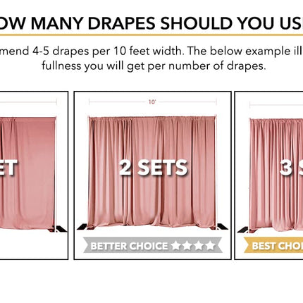 AK TRADING CO. 10 feet x 10 feet Purple IFR Polyester Backdrop Drapes Curtains Panels with Rod Pockets - Wedding Ceremony Party Home Window Decorations